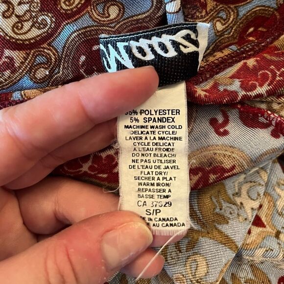 90s vintage slinky patterned halter dress - Picture 8 of 10